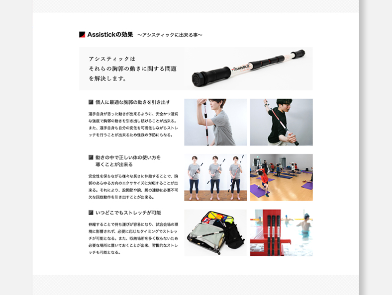 株式会社LPN様 アシスティック商品ブランドサイト制作 サブビジュアル2