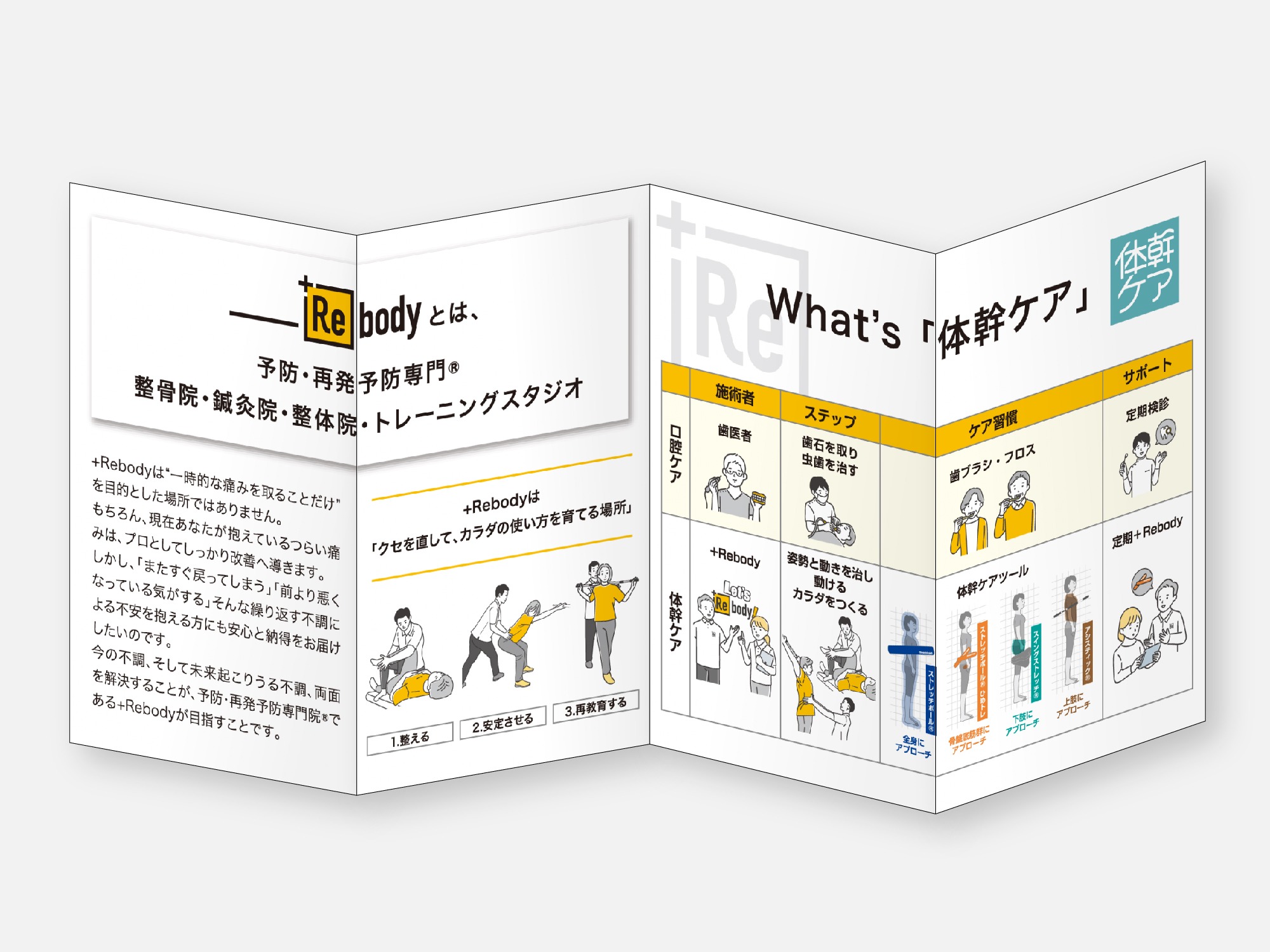 株式会社PLUS REBODY様　四つ折り名刺 サブビジュアル2