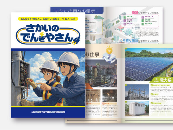 大阪府電気工事工業組合 堺支部青年部様 広報パンフレット